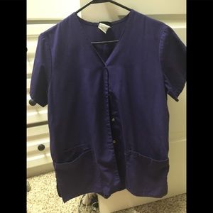 Cherokee button scrub top